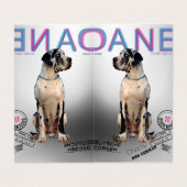 Carte De Visite Grand Danois de style magazine plié (Extérieur déplié)