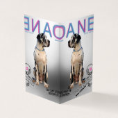 Carte De Visite Grand Danois de style magazine plié (Extérieur)