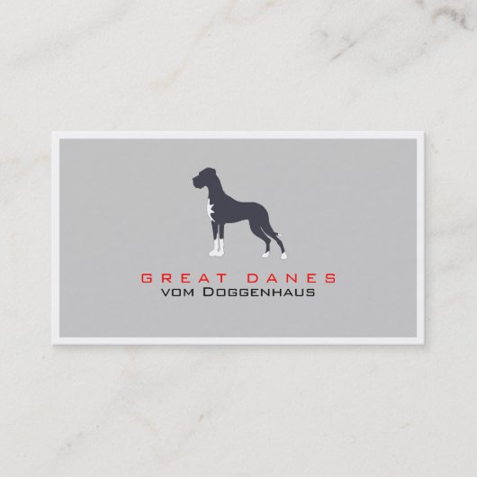 Carte De Visite Grand Danois professionnel (Devant)