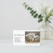 Carte De Visite Grand Danse Relaxant sur Canapé mâché blanc (Debout devant)