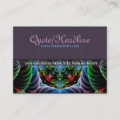 Carte de visite grand format Fractal Mandala Arts (Dos)