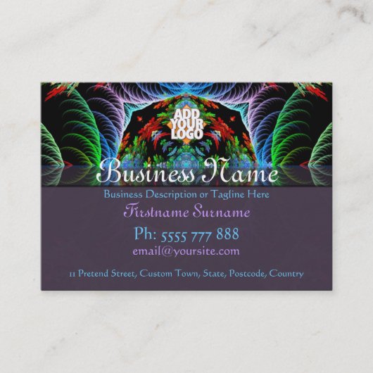 Carte de visite grand format Fractal Mandala Arts (Devant)
