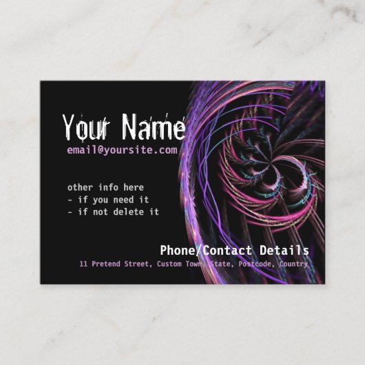 Carte de visite grand format FractalPsy (Devant)