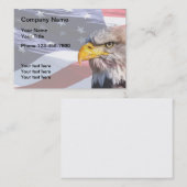 Carte De Visite Grand format Patriotique Américain (Devant / Derrière)