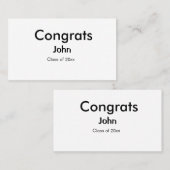 Carte De Visite grand garçon ajouter nom félicitations date année  (Devant / Derrière)