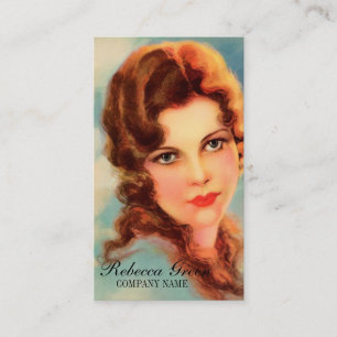 Carte De Visite grand gatsby fille salon de beauté maquillage coif