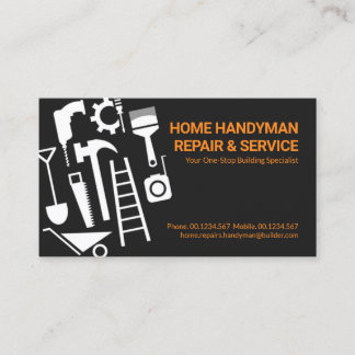 Carte De Visite Grand Handyman Outils Accueil Réparations
