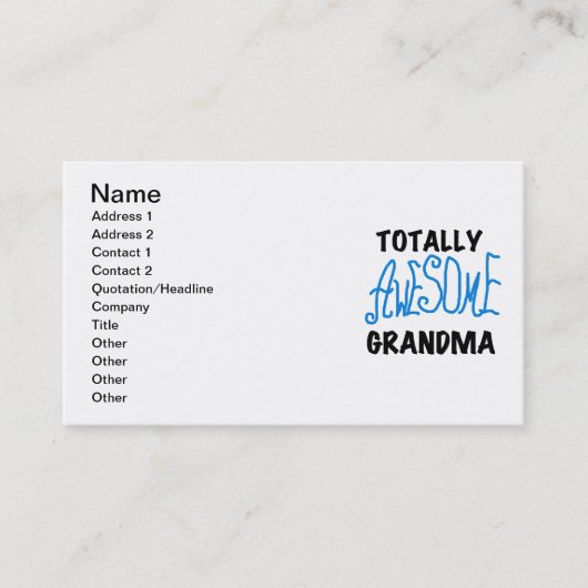 Carte De Visite Grand-maman totalement impressionnante - T-shirts (Devant)