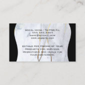 Carte De Visite Grand Modèle de code QR | Marbre Gold Flakes (Dos)