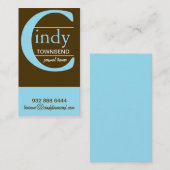 Carte De Visite Grand monogramme (Devant / Derrière)