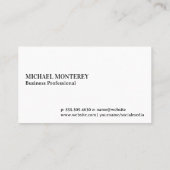 Carte De Visite Grand monogramme | Aquarelle noire (Dos)