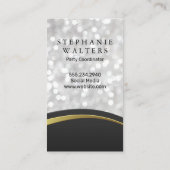 Carte De Visite Grand monogramme classique | Bokeh | Conception de (Dos)