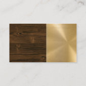 Carte De Visite Grand monogramme | Grain de bois Métallurgique (Dos)