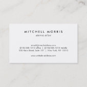 Carte De Visite Grand Monogramme moderne initial sur le lin beige (Dos)