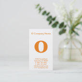 Carte De Visite grand monogramme orange (Debout devant)