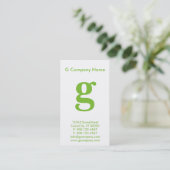 Carte De Visite grand monogramme vert (Debout devant)
