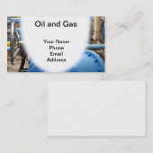 Carte De Visite Grand oléoduc bleu pour la raffinerie (Devant / Derrière)