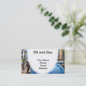 Carte De Visite Grand oléoduc bleu pour la raffinerie (Debout devant)