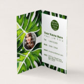 Carte De Visite Grand palmier vert moderne feuilles (Intérieur)