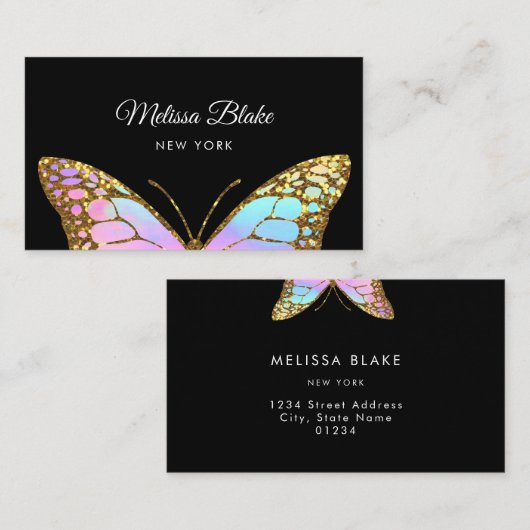 Carte De Visite grand papillon (Devant / Derrière)