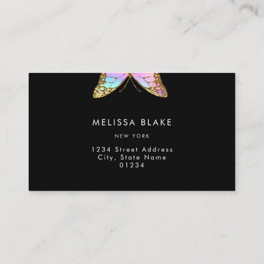 Carte De Visite grand papillon (Dos)