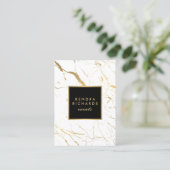 Carte De Visite Grand planificateur d'événements en marbre blanc e (Debout devant)