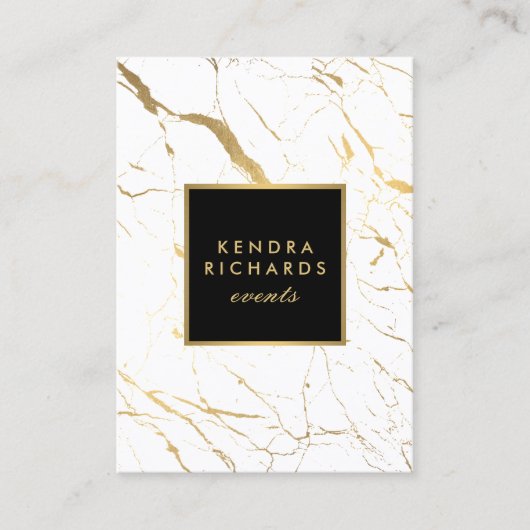 Carte De Visite Grand planificateur d'événements en marbre blanc e (Devant)