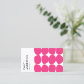 CARTE DE VISITE GRAND POIS ROSE RETRO GRANDS ET BRILLANTS (Debout devant)