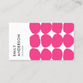 CARTE DE VISITE GRAND POIS ROSE RETRO GRANDS ET BRILLANTS (Devant)