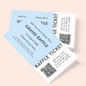 Carte De Visite Grand Prix Raffle Draw QR Code Bleu Billet d'événe