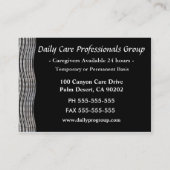 Carte De Visite Grand professionnel d'infirmière privée (Dos)