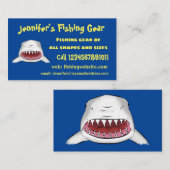 Carte De Visite Grand requin blanc moyen dessin animé (Devant / Derrière)