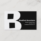 Carte De Visite Grand rétro B réversible de monogramme de la (Dos)