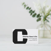 Carte De Visite Grand rétro C réversible de monogramme de la (Debout devant)