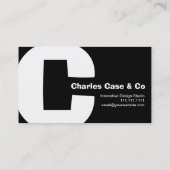 Carte De Visite Grand rétro C réversible de monogramme de la (Dos)