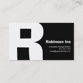 Carte De Visite Grand rétro réversible de R-Monogramme de (Dos)