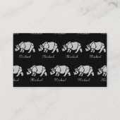 Carte De Visite Grand Rhino Indien Rhinoceros Unicorn Rhino Monogr (Devant)