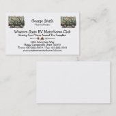 Carte De Visite Grand rv car Motorhome du profondément satisfait (Devant / Derrière)