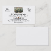 Carte De Visite Grand rv car Motorhome du profondément satisfait (Devant / Derrière)