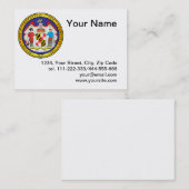 Carte De Visite Grand sceau de l'état du Maryland (Devant / Derrière)