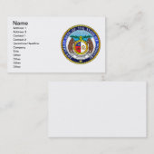 Carte De Visite Grand sceau de l'état du Missouri (Devant / Derrière)