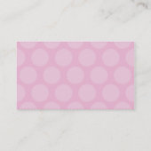 CARTE DE VISITE grand spot motif pastel rose pâle (Dos)