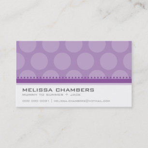 CARTE DE VISITE grand spot motif violet violet vio