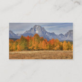 Carte De Visite Grand Teton NP, Mount Moran et peupliers faux-trem (Dos)