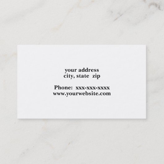 Carte De Visite grand véhicule routier ou récréatif (Dos)