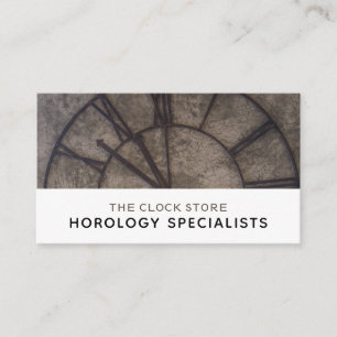 Carte De Visite Grand visage à l'horloge, horologue