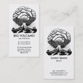 Carte De Visite Grand Volcan - Blanc (Devant / Derrière)