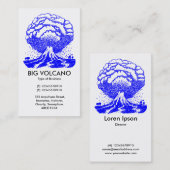 Carte De Visite Grand volcan - bleu (Devant / Derrière)