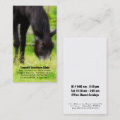 Carte De Visite Grande (cheval) clinique vétérinaire animale (Devant / Derrière)