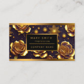 Carte De Visite Grande Collection Gold Rose moderne de luxe (Devant)